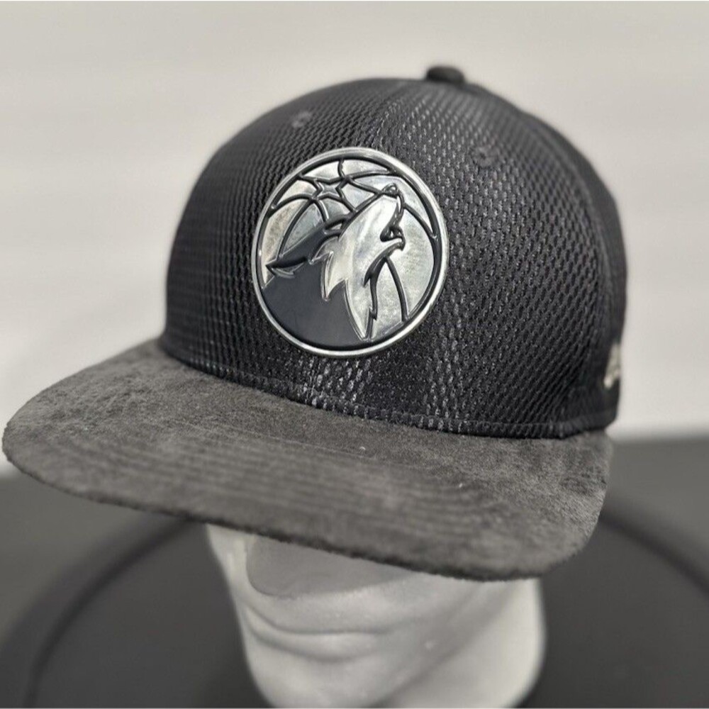 Minnesota Timberwolves Hat NBA Draft Snapback 9Fifty New Era Sueded Charcoal